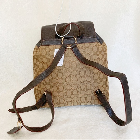 NWT Authentic Coach Double Pocket Sign Backpack - Picture 7 of 8